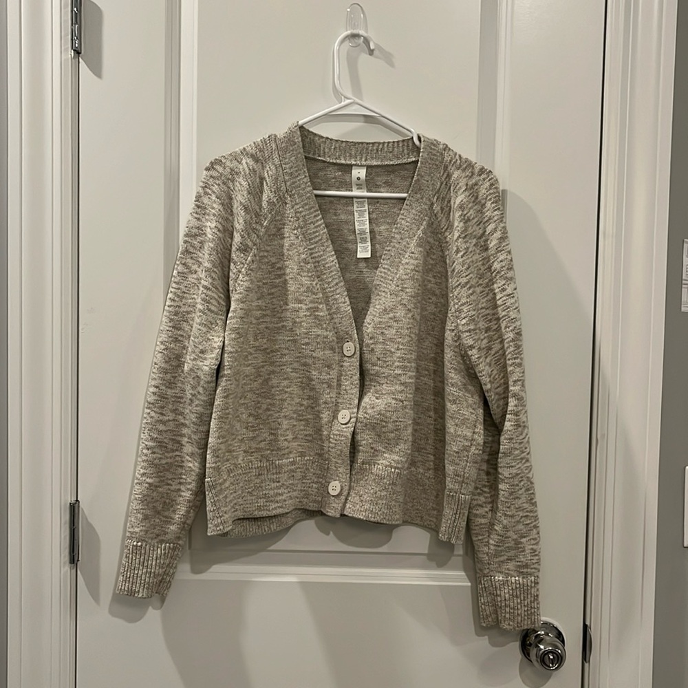 Lululemon Boxy Cotton Blend Cardigan